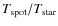 $T_{\rm spot}/T_{\rm star}$