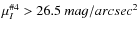 $\mu^{\char93 4}_I > 26.5~mag/arcsec^2$