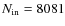 $N_{\rm in}=8081$