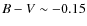 $B-V\sim-0.15$