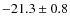 $-21.3\pm 0.8$