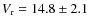 $V_{\rm r} = 14.8 \pm 2.1$