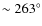 $\sim 263^\circ $