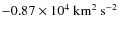 $-0.87 \times 10^4~{\rm
km^2~s^{-2}}$