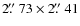 $2\hbox{$.\!\!^{\prime\prime}$ }73 \times 2\hbox{$.\!\!^{\prime\prime}$ }41$