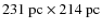$231~{\rm pc} \times
214~{\rm pc}$