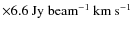 $\times 6.6~{\rm Jy~beam^{-1}~km~s^{-1}}$