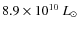 $8.9 \times 10^{10}~L_{\odot}$