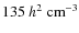 $135~h^2~\rm cm^{-3}$