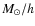 $M_\odot/h$