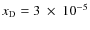 $x_{\rm D}=3~\times~10^{-5}$