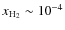 $x_{\rm H_2}\sim 10^{-4}$