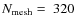 $N_{\rm mesh} =~320$