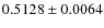 $ 0.5128\pm 0.0064$