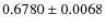$ 0.6780\pm 0.0068$