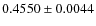 $ 0.4550\pm 0.0044$