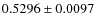 $ 0.5296\pm 0.0097$
