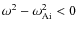 $\omega^2 - \omega_{\rm {Ai}}^2 <0$