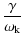 $\displaystyle \frac{\gamma}{ \omega_{\rm k}}$