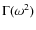 $\Gamma(\omega^2)$