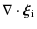 $\displaystyle \nabla \cdot \vec{\xi}_{\rm i}$