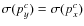 $\sigma(p_y^c) = \sigma(p_x^c)$