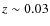 $z\sim0.03$