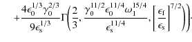 $\displaystyle \hspace*{4mm}+ \frac{4 \epsilon_0^{1/3} \gamma_0^{2/3}}{9 \epsilo...
...biggl[\frac{\epsilon_{\rm f}}{\epsilon_{\rm s}}\biggr]^{7/2}\biggr)\Biggr)\cdot$