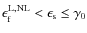 $\epsilon_{\rm f}^{\rm L, NL} < \epsilon_{\rm s} \leq \gamma_0$