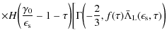 $\displaystyle \times H\biggl(\frac{\gamma_0}{\epsilon_{\rm s}} - 1 - \tau \bigg...
...ggl(- \frac{2}{3}, f(\tau) \bar \Lambda_{\rm L}(\epsilon_{\rm s}, \tau) \biggr)$