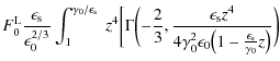$\displaystyle F^{\rm L}_0 \frac{\epsilon_{\rm s}}{\epsilon_0^{2/3}} \int_1^{\ga...
...ma_0^2 \epsilon_0 \bigl( 1 - \frac{\epsilon_{\rm s}}{\gamma_0} z\bigr)} \biggr)$