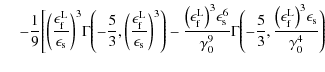 $\displaystyle \hspace*{4mm}- \frac{1}{9}\Biggl[ \biggl( \frac{\epsilon_{\rm f}^...
...rac{\bigl(\epsilon_{\rm f}^{\rm L}\bigr)^3 \epsilon_{\rm s}}{\gamma_0^4}\Biggr)$