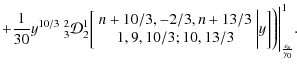 $\displaystyle + \frac{1}{30} y^{10/3} ~
{^2_3}\mathcal{D}_2^1 \biggl[ \begin{ar...
...iggl\vert y \biggr]
\Biggr)\Biggl\vert^{1}_{\frac{\epsilon_{\rm s}}{\gamma_0}}.$