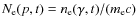 $N_{\rm e}(p, t) = n_{\rm e}(\gamma, t) / (m_{\rm e} c)$