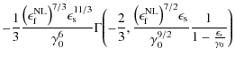 $\displaystyle -\frac{1}{3} \frac{\bigl(\epsilon_{\rm f}^{\rm NL}\bigr)^{7/3} \e...
...{\rm s}}{\gamma_0^{9/2}} \frac{1}{1 - \frac{\epsilon_{\rm s}}{\gamma_0}}\Biggr)$