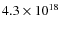 $4.3 \times
10^{18}$