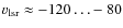 $v_{\rm lsr} \approx -120\ldots- 80$