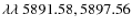 $\lambda \lambda ~ 5891.58, 5897.56$