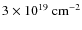 $3\times10^{19}~{\rm cm}^{-2}$