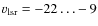 $v_{\rm lsr}=-22 \ldots -9$