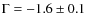 $\Gamma=-1.6\pm0.1$