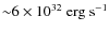 ${\sim}6 \times 10^{32}~\rm erg\ s^{-1}$