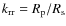 $k_{\rm rr}=R_{\rm p}/R_{\rm s}$