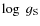$\log~g_{\rm S}$