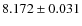 $ 8.172 \pm 0.031$