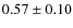$0.57 \pm 0.10$