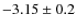 $-3.15 \pm 0.2 $