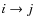 $i \rightarrow j$