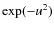 $\exp (-u^2)$