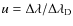 $u = \Delta \lambda / \Delta \lambda_{\rm D}$